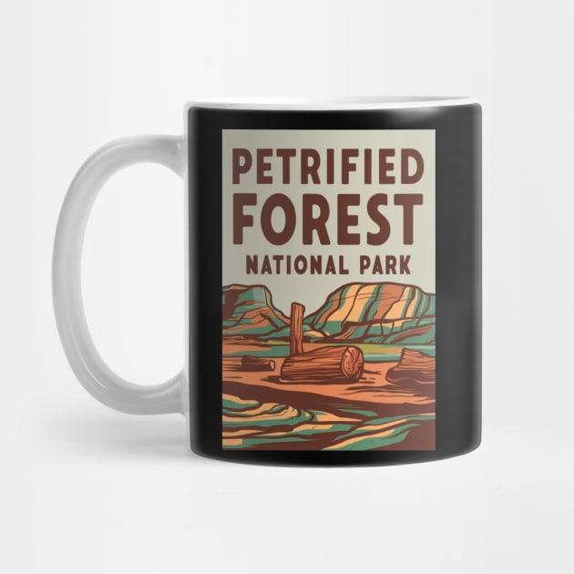 Petrified Forest US Arizona Retro Poster by Perspektiva